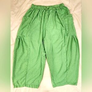 Free People Quinn Green Drawstring Pants